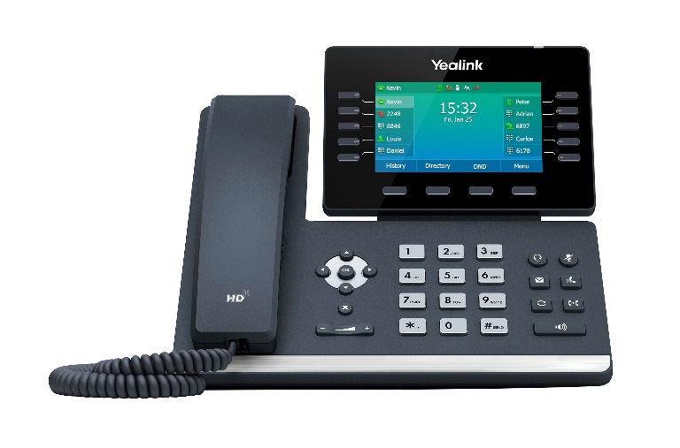 Yealink T54W, 16 Line IP HD Phone, 4.3' 480 x 272 Colour Screen, HD Voice, Dual Gig Ports, Built In Bluetooth And WiFi, USB 2.0 Port, SBC Ready Yealink T54W, 16 Line IP HD Phone, 4.3' 480 x 272 Colour Screen, HD Voice, Dual Gig Ports, Built In Bluetooth And WiFi, USB 2.0 Port, SBC Ready